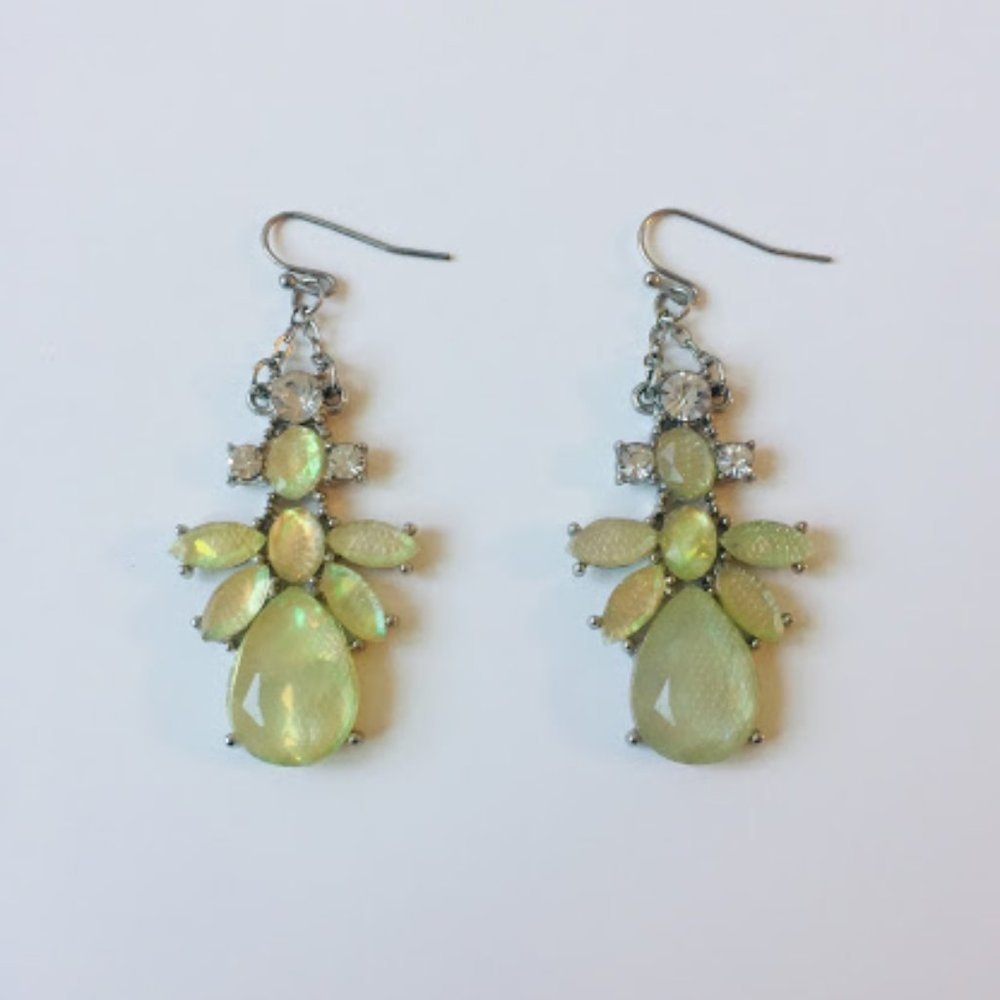 Muted Light Green Gem earrings